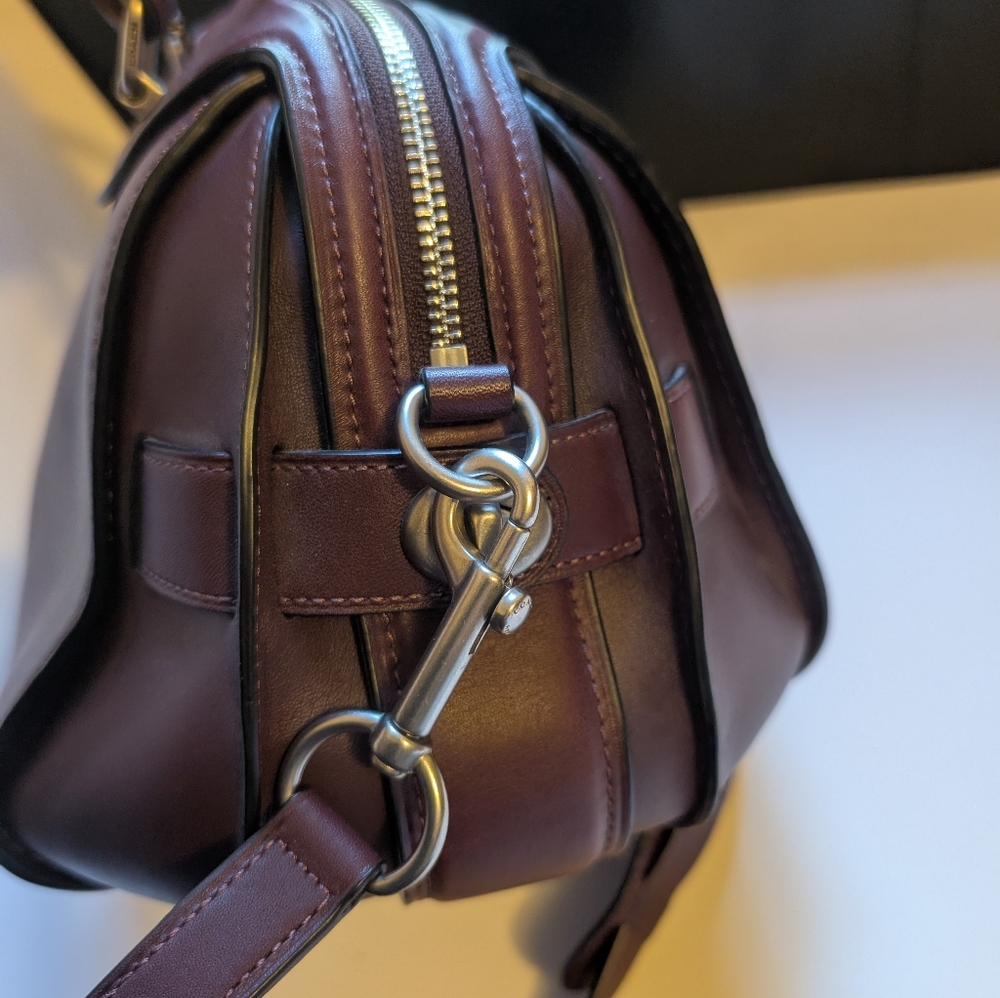 Coach Ace Satchel in Burgundy in EUC - Picture 12 of 16